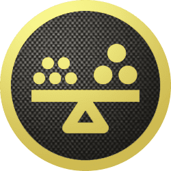Balance scale icon representing financial stability